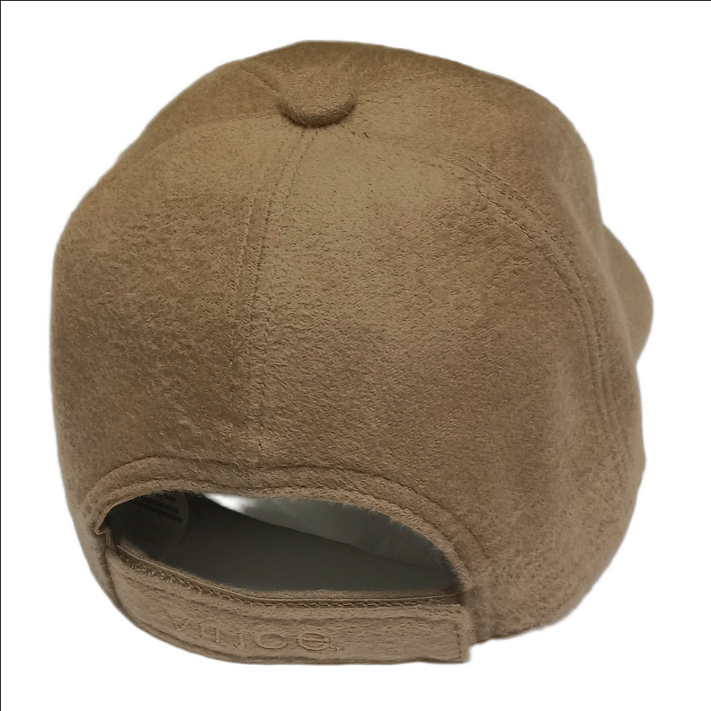 🆕 VINCE TAN CAMEL MERINO WOOL CASHMERE BLEND UNISEX BASEBALL CAP▪️S/M - Picture 4 of 8